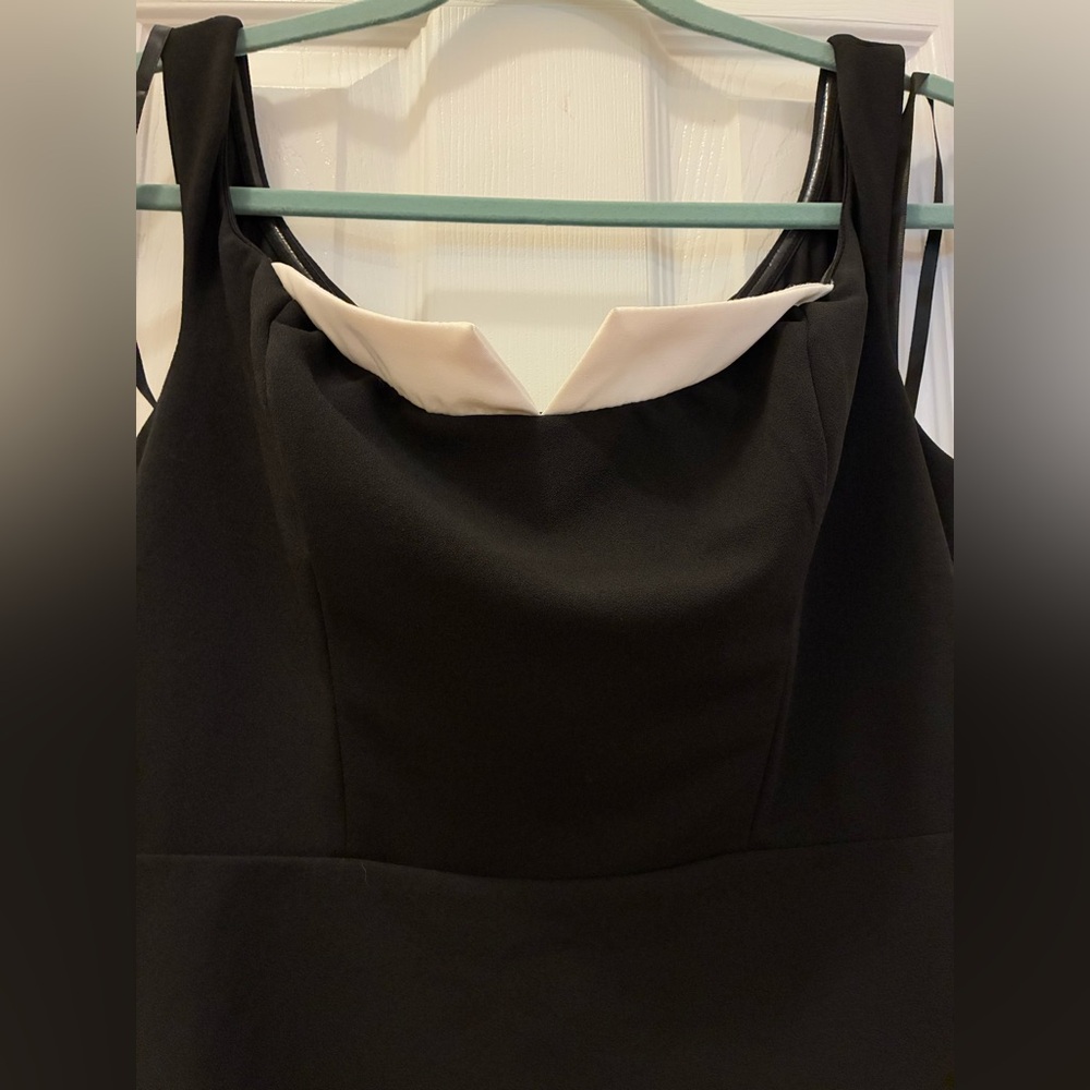 Angel Biba Black and White Off-Shoulder Mini Dress - Picture 4 of 12